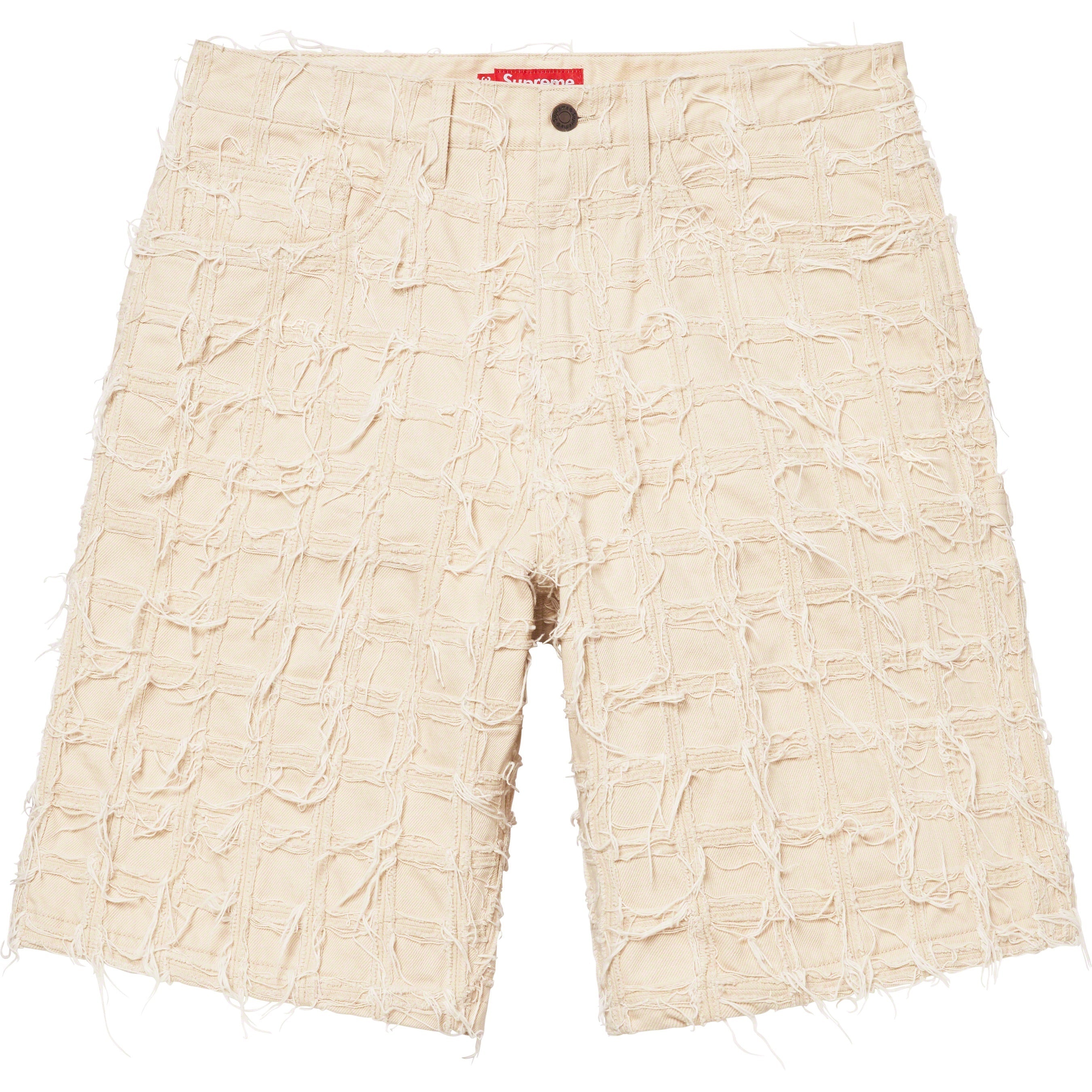 Frayed Patchwork Baggy Denim Short view 10